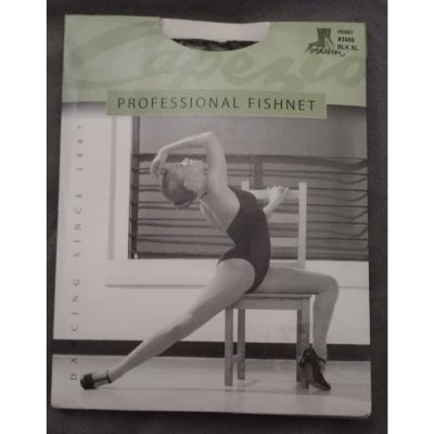 Capezio Professional Fishnet Tights #3000 Black Extra Large